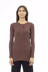 Alpha Studio Brown Viscose Women Sweater -   -  Alpha Studio.